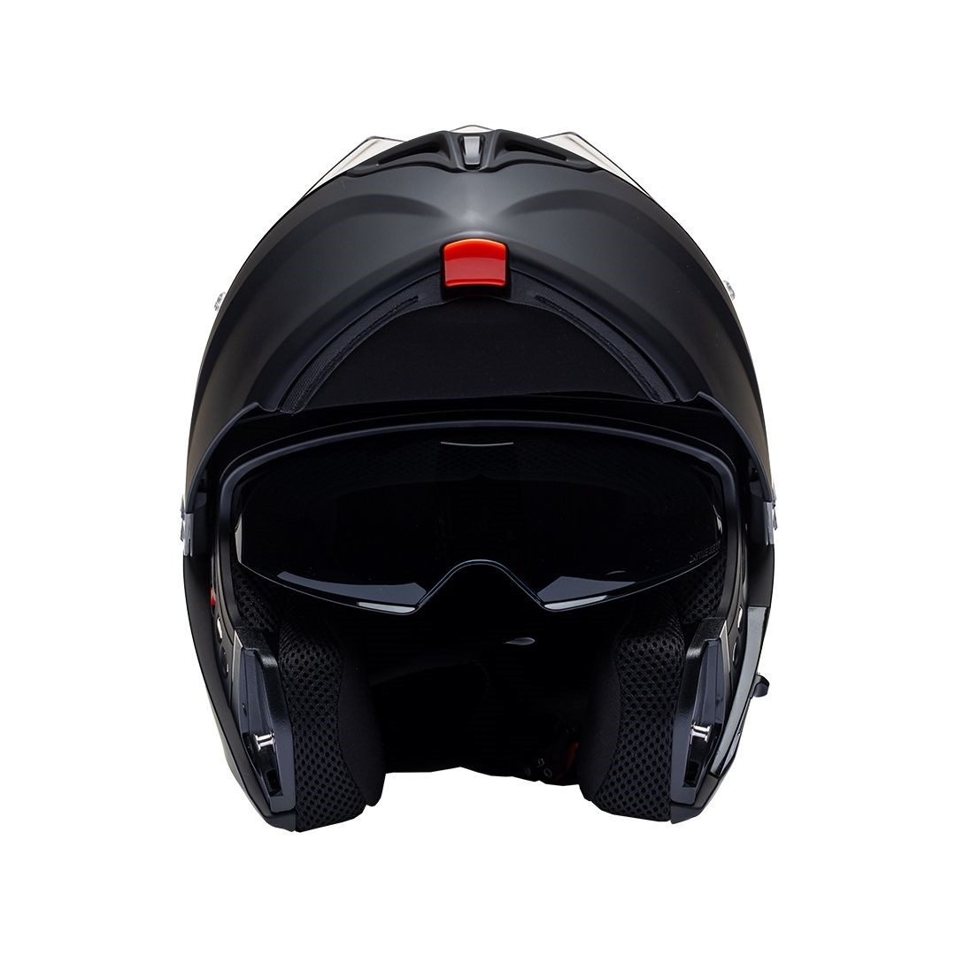 Nukro 938-SV Solid Matte Black Çene Açılır Kask 