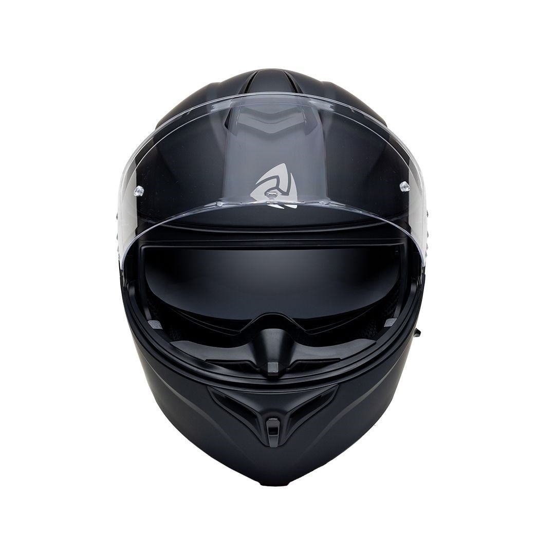 Nukro 938-SV Solid Matte Black Çene Açılır Kask 