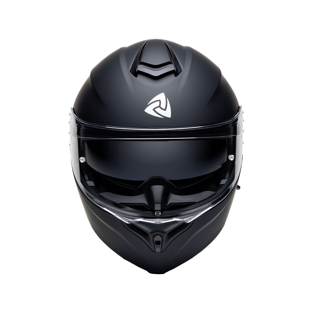 Nukro 938-SV Solid Matte Black Çene Açılır Kask 