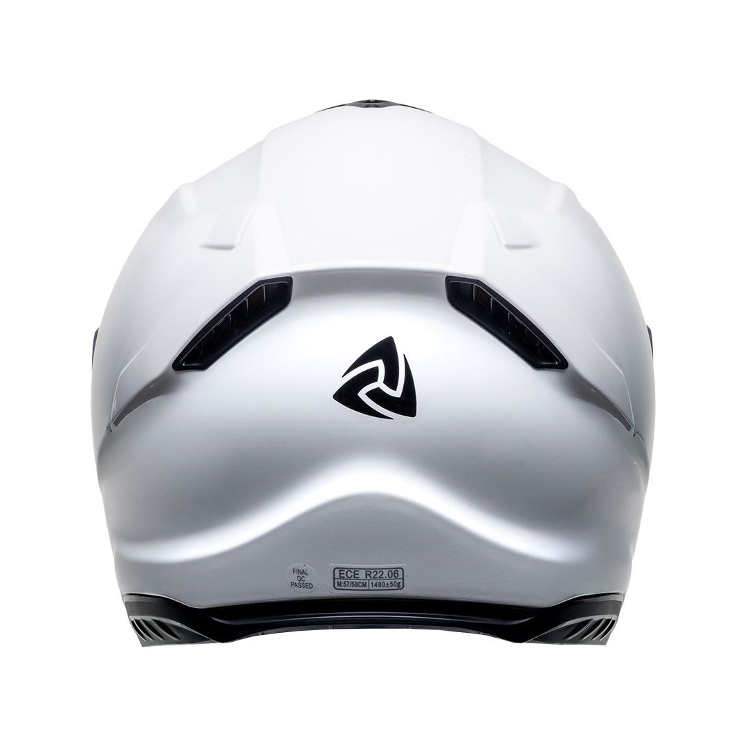 Nukro 987 Solid Glossy White Kapalı Kask 