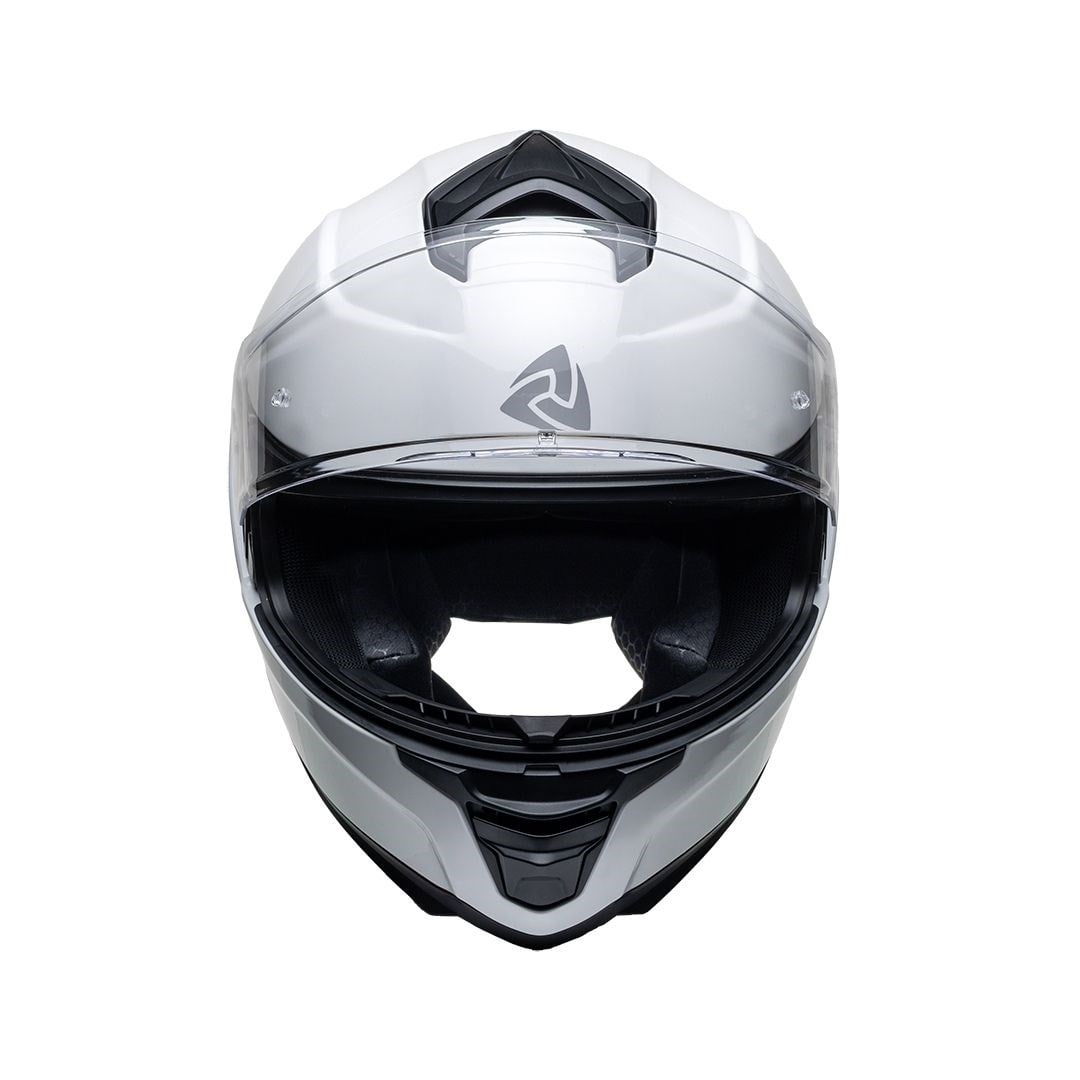 Nukro 987 Solid Glossy White Kapalı Kask 