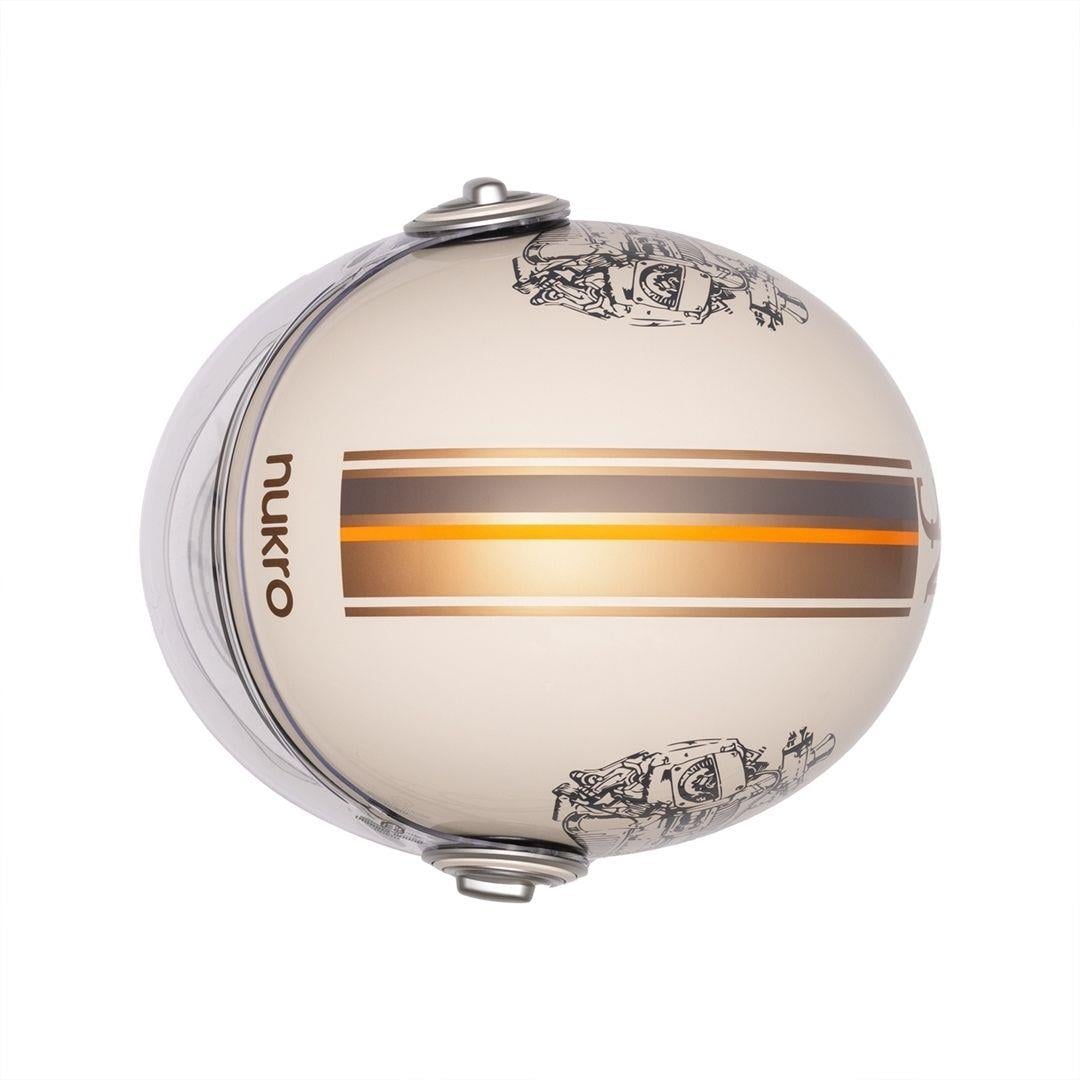 Nukro B-108 Super Sport Cream-Orange Açık Kask 