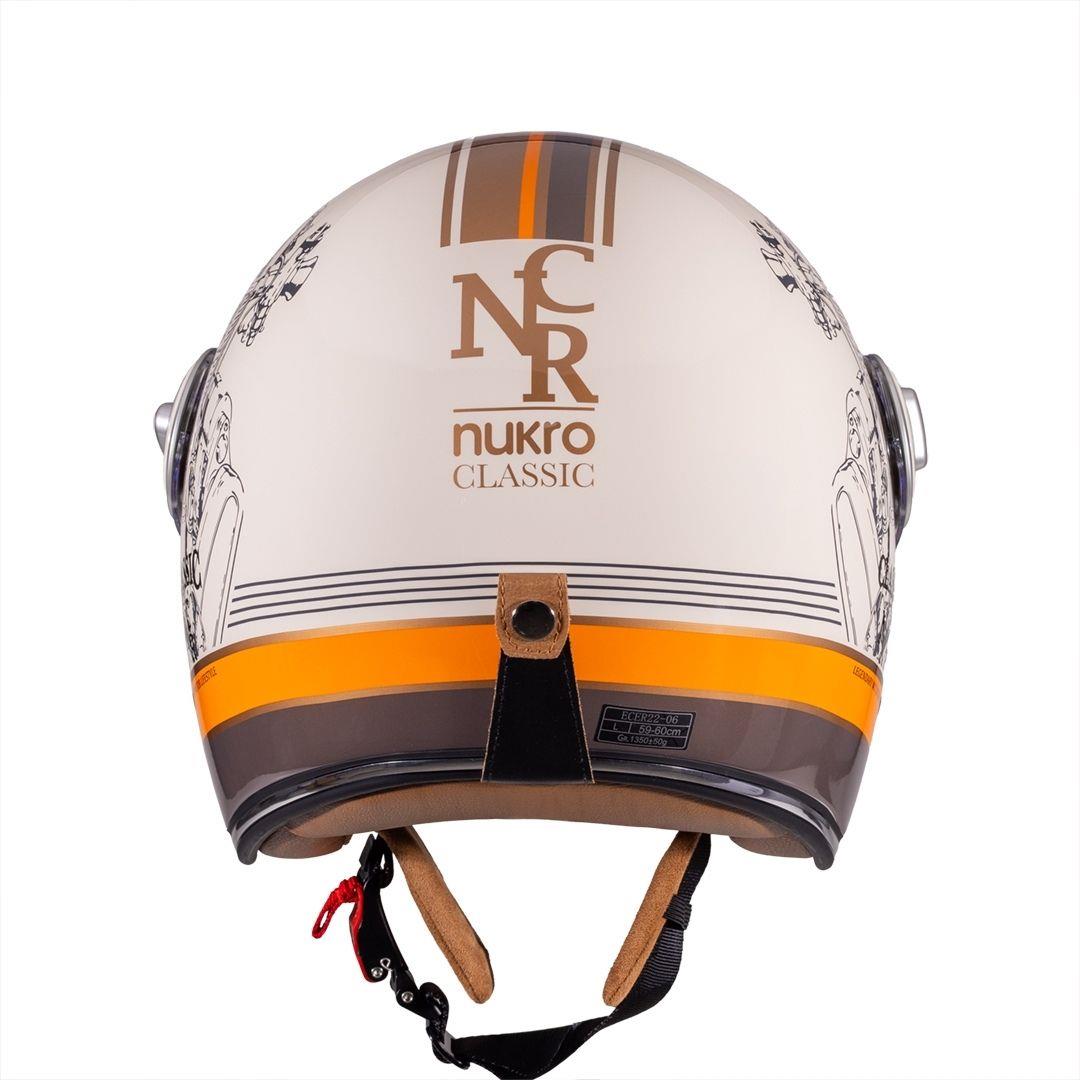 Nukro B-108 Super Sport Cream-Orange Açık Kask 