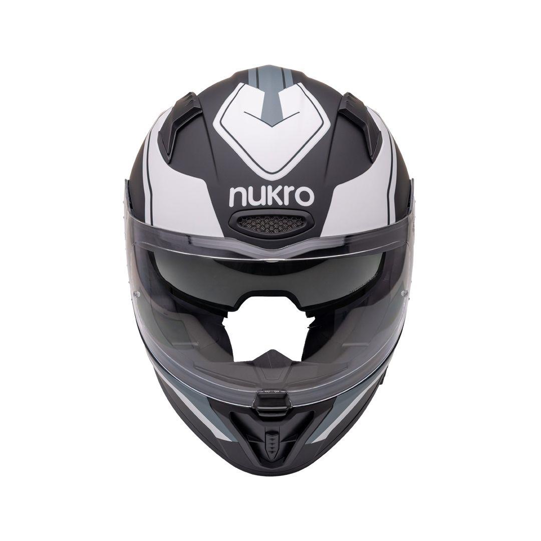 Nukro B-506 Fast Black-Silver Kapalı Kask 