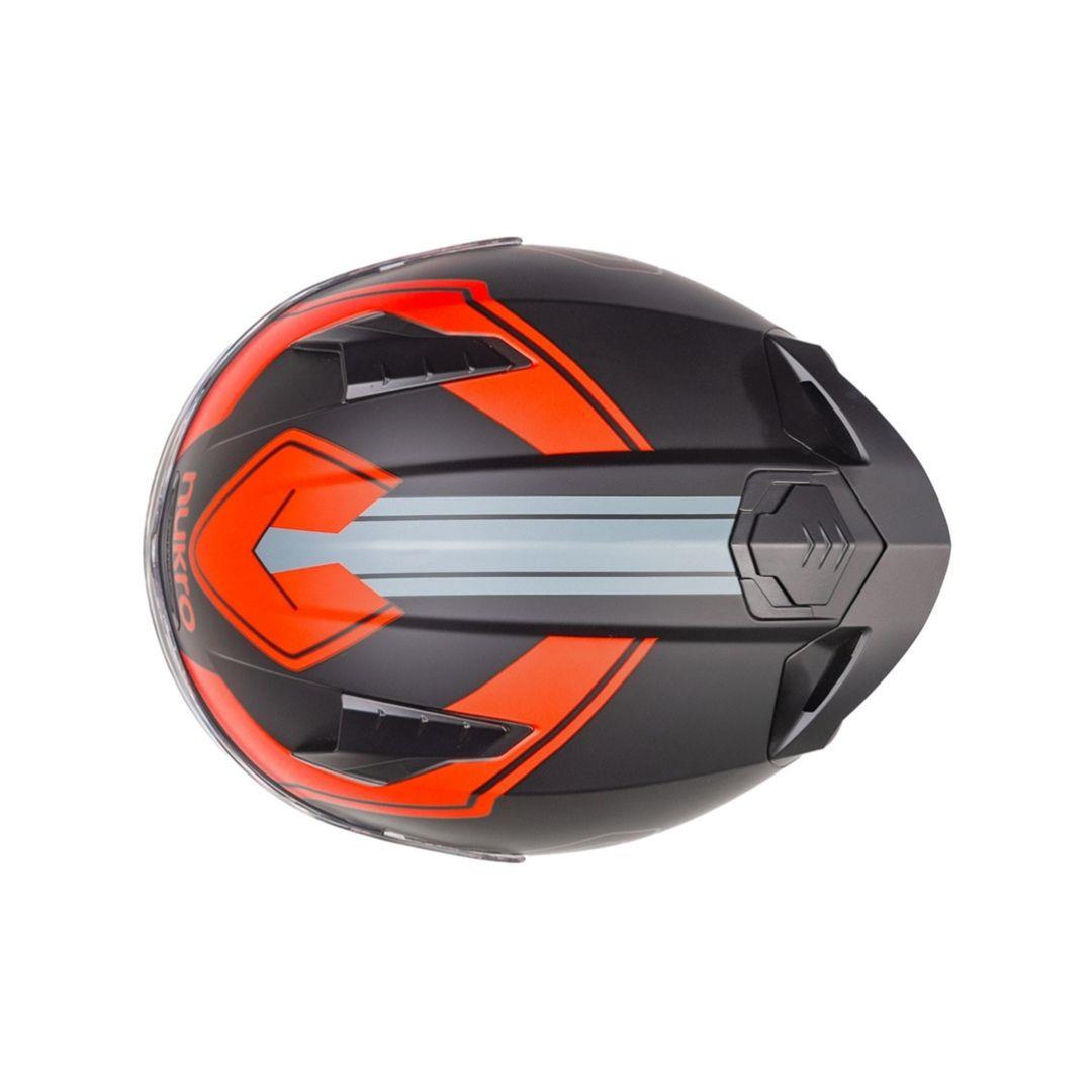 Nukro B-506 Stars Black-Red-Yellow Kapalı Kask 