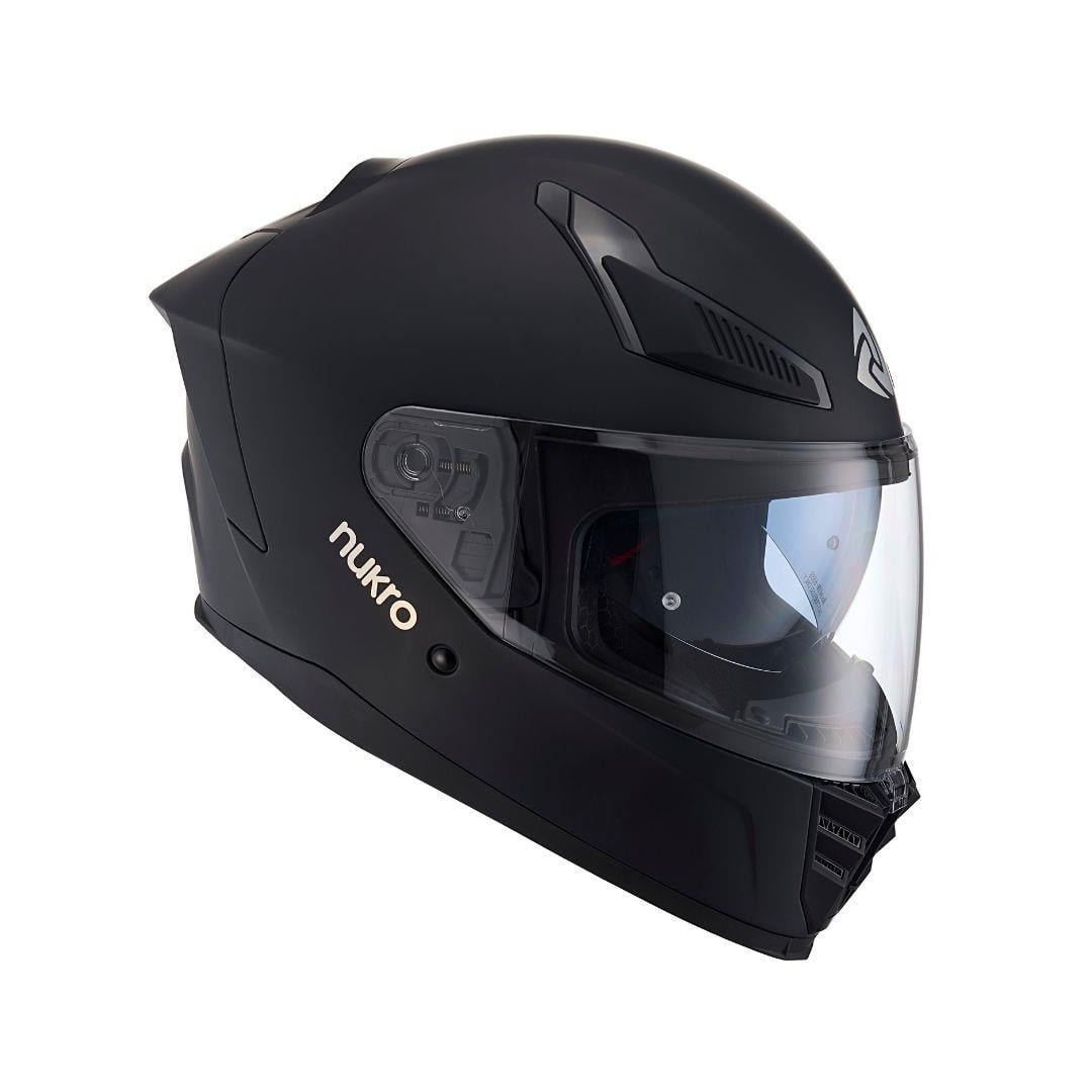 Nukro YM-853 Solid Matt Black Kask