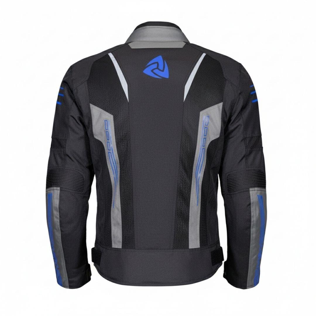 Nukrowear Guardio Mavi Erkek 3 Mevsim Motosiklet Ceketi