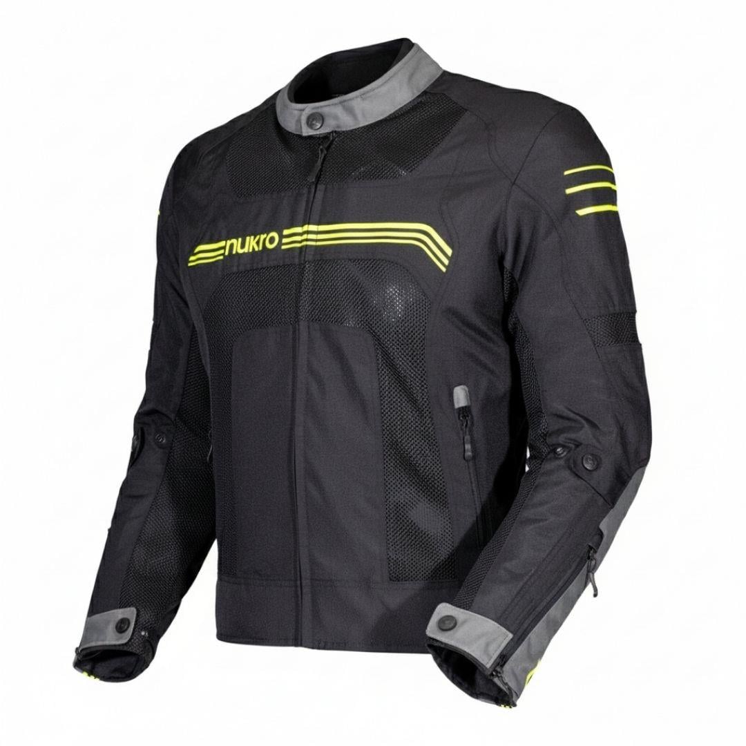 Nukrowear Guardio Sarı Erkek 3 Mevsim Motosiklet Ceketi