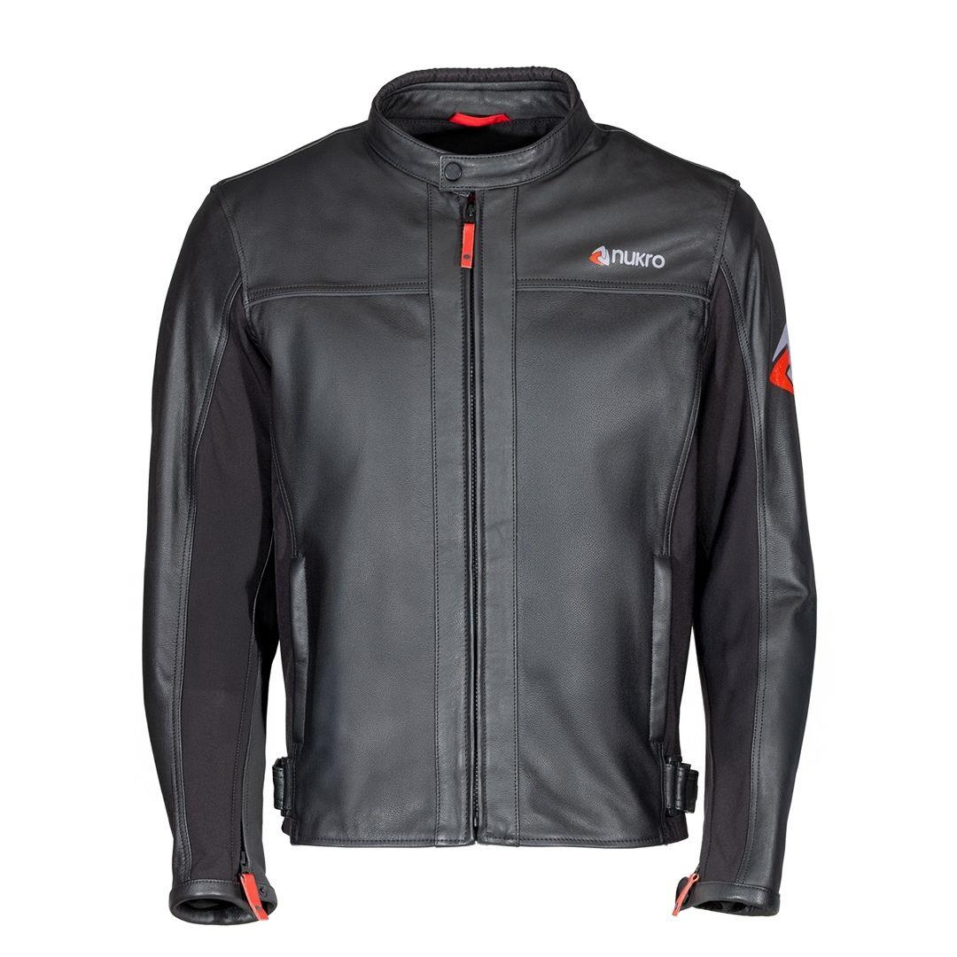 Nukrowear Street Korumalı Deri Motosiklet Montu