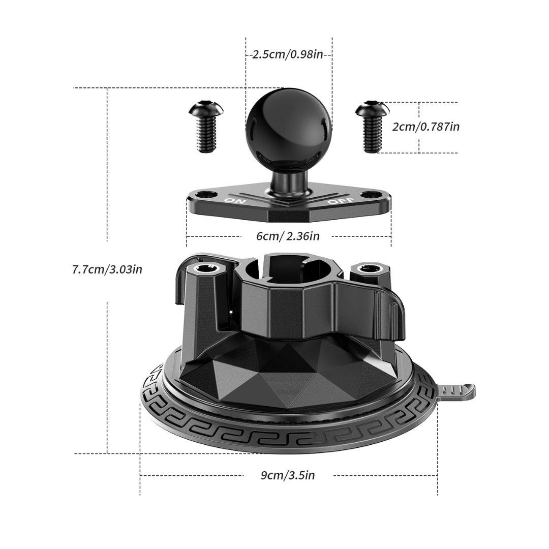 DJI360 INSTA360 X5-4-3-2 uyumlu Araç Vantuzlu Bağlantı Adaptörü (25mm Toplu) 