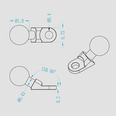 25mm Toplu Ayna Dibi Bağlantı Aparatı