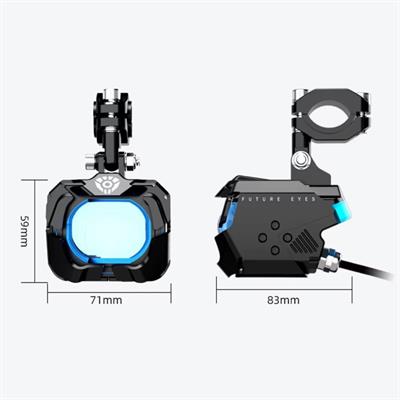 Future Eyes F30P Motosiklet Sis Farı 120W Mavi Angel