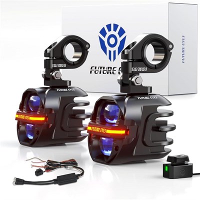 Future Eyes X80 PRO Motosiklet Sis Farı 120W (Senkron Sinyal Desteği)