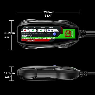 Kewig B12 Motosiklet Akü Şarj Cihazı – USB-C Girişli, Powerbank Uyumlu