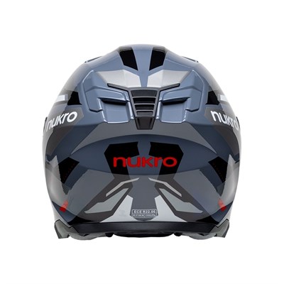 Nukro 912-SV Glossy Black Gray Kapalı Kask
