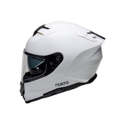 Nukro 912-SV Solid Glossy White Kapalı Kask 