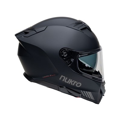 Nukro 912-SV Solid Matt Black Kapalı Kask 