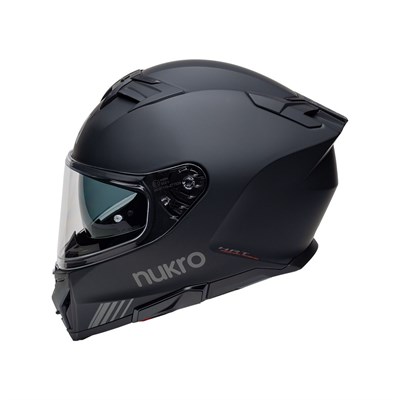 Nukro 912-SV Solid Matt Black Kapalı Kask 