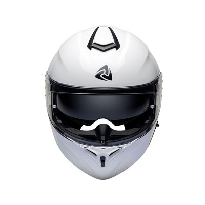 Nukro 938-SV Solid Glossy White Çene Açılır Kask 