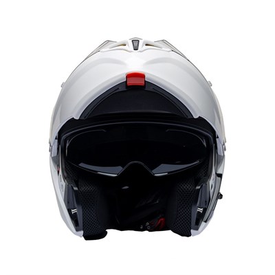 Nukro 938-SV Solid Glossy White Çene Açılır Kask 