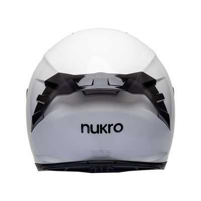 Nukro 986-A Solid Glossy White Kapalı Kask 