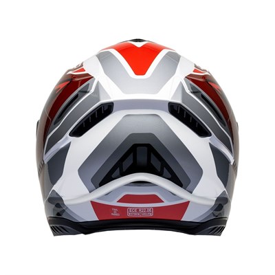 Nukro 987 Glossy White Red Gray Kapalı Kask 