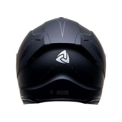 Nukro 987 Matt Black Red Kapalı Kask 