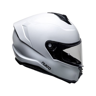 Nukro 987 Solid Glossy White Kapalı Kask 