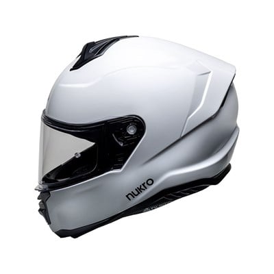 Nukro 987 Solid Glossy White Kapalı Kask 