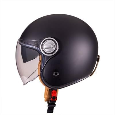 Nukro B-108 Solid Matt Black Açık Kask 