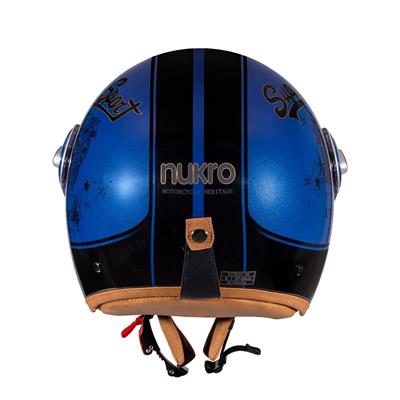 Nukro B-108 Super Sport Blue-Black Açık Kask 