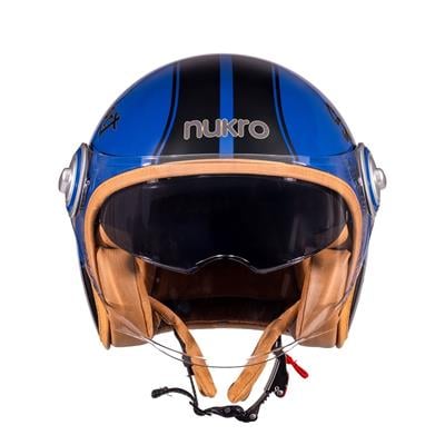Nukro B-108 Super Sport Blue-Black Açık Kask 