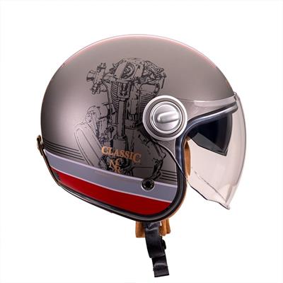 Nukro B-108 Super Sport Titan-Red Açık Kask 