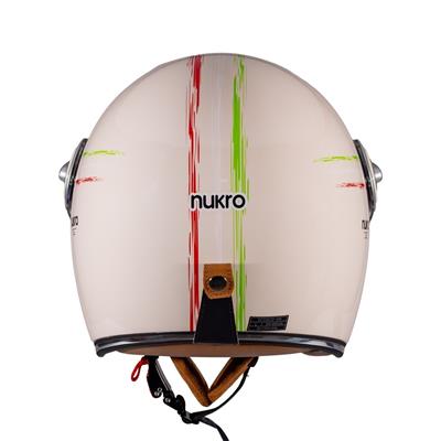 Nukro B-108 Way Cream-Red Açık Kask 