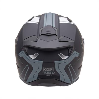 Nukro B-506 Fast Black-Silver Kapalı Kask 