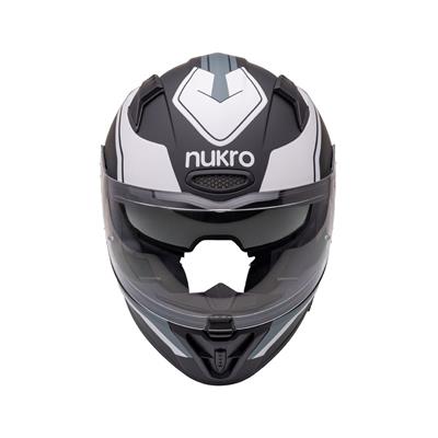 Nukro B-506 Fast Black-Silver Kapalı Kask 