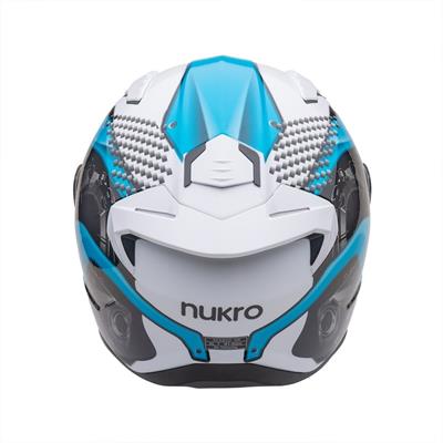 Nukro B-506 Level White-Blue Kapalı Kask 
