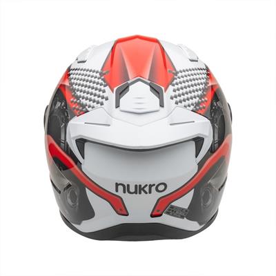 Nukro B-506 Level White-Red Kapalı Kask 