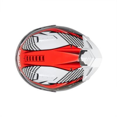 Nukro B-506 Level White-Red Kapalı Kask 