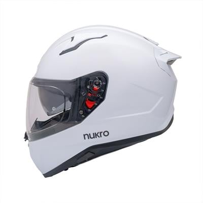 Nukro B-506 Solid Gloss White Kapalı Kask 