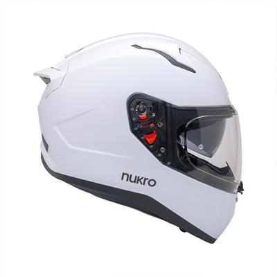 Nukro B-506 Solid Gloss White Kapalı Kask 