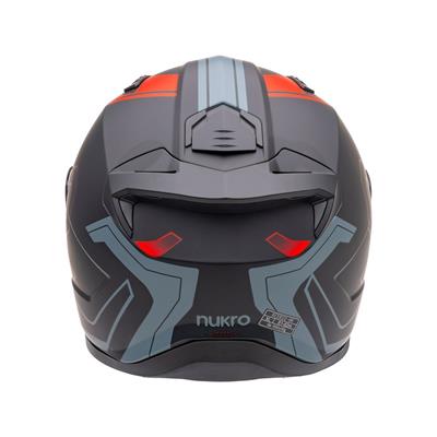 Nukro B-506 Stars Black-Red-Yellow Kapalı Kask 