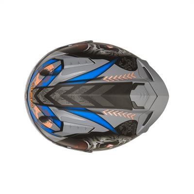 Nukro B-506 VORTEX Grey-Orange Kapalı Kask 