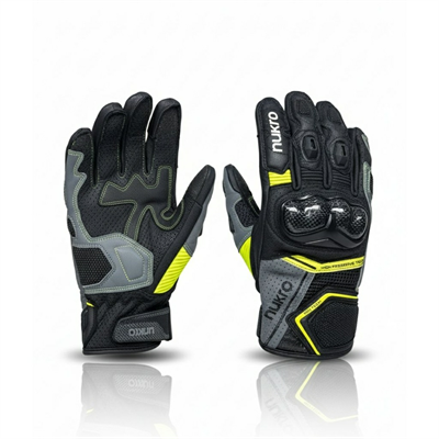 Nukro DRAVEN 3 Mevsim Deri Eldiven – Neon Sarı