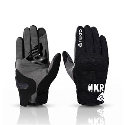 NUKRO ERVO GRIP Yazlık Motosiklet Eldiveni - Siyah