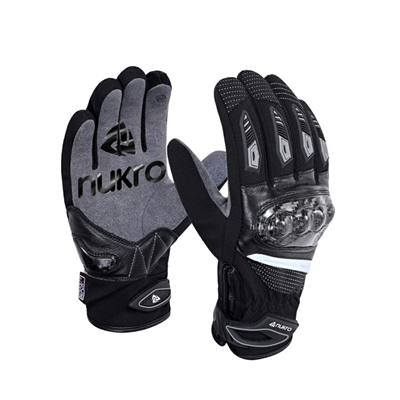 Nukro Metra Kışlık Motosiklet Eldiveni-Gri