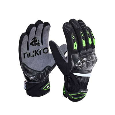 Nukro Metra Kışlık Motosiklet Eldiveni-Yeşil