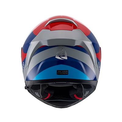Nukro YM-853 AIX White Red Blue Kapalı Kask