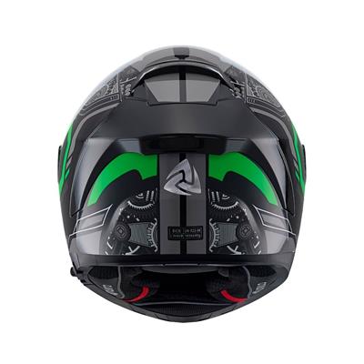 Nukro YM-853 Combat Green Black Kapalı Kask