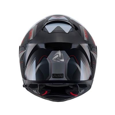 Nukro YM-853 Flash Red Black Kapalı Kask